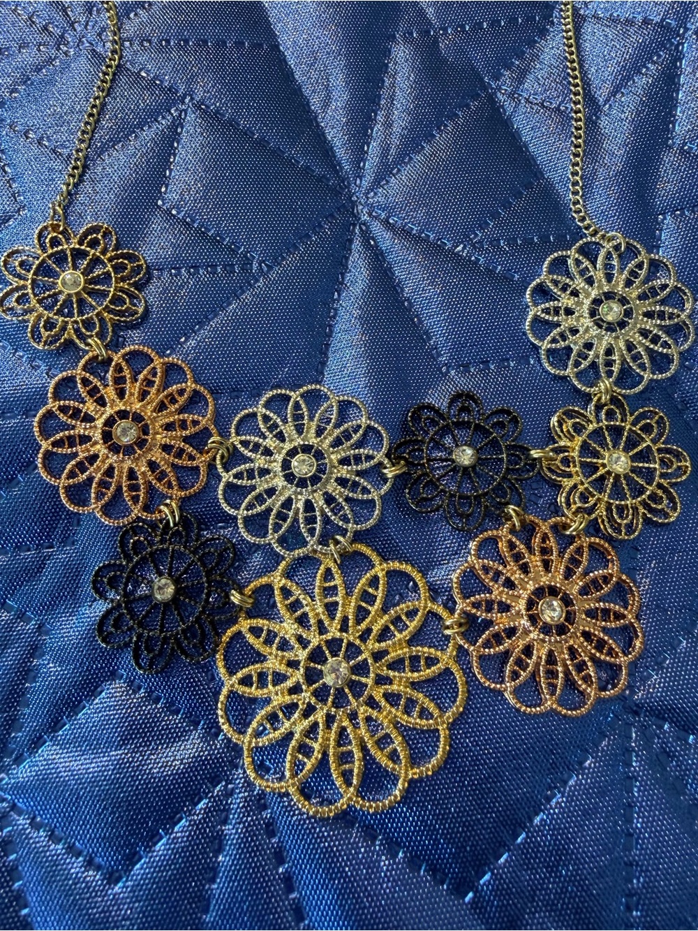 Park Lane Multi-Tone Floral Statement Necklace